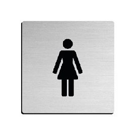 Pictogram Female, 75X75mm, st.steel