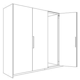 Kokkupandavate / külglibisevate mööblifrondide komplekt HAWA Folding CONCEPTA 25