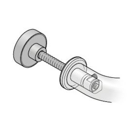 Bolt through-fixing FSB 05 0580 for one-sided pull handle with fixing rose