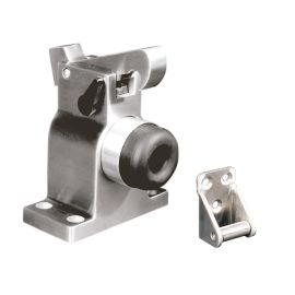 Door stopper for heavy doors with shock absorver and retainer JNF IN.13.010