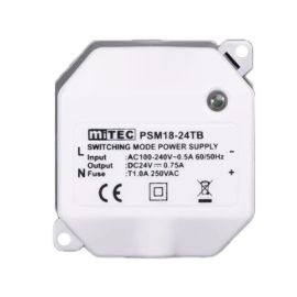 MiTEC PSM18 Impulsu barošanas bloks 100-240V / 12V DC, 1.5A, ievietojams nozarkārbā