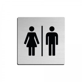 Pictogram Female/Male, 75X75mm, st.steel