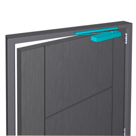 Uksesulgur GEZE TS 5000 koos standard juhtsiiniga TS 5000/3000 Soft Close - PAIGALDUSSKEEM 1