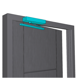 Uksesulgur GEZE TS 5000 koos T-STOP juhtsiiniga TS 5000/3000 - PAIGALDUSSKEEM 2