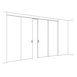 HAWA JUNIOR 80 Z TELESCOPIC 4 parallel-symmetric sliding door system