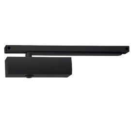 Durvju aizvērējs GEZE TS 3000 V ar T-STOP sliedi TS 5000/3000, melns RAL9005