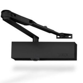 Durvju aizvērējs GEZE TS 2000 NV BC ar fiksējošo vērējroku, melns RAL 9005