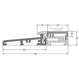 Weser 95/20 põrandakünnis välisustele ja rõduustele