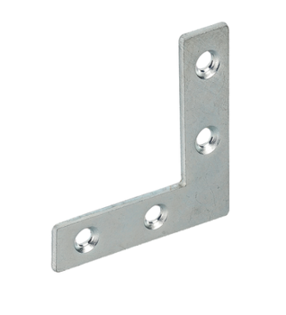 Furniture flat angle, 50x10, galvanised