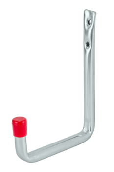 Wall hook, 120x82x41 mm, galvanised / red end caps