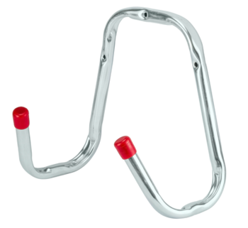 Universal hook 150x245x125 mm, galvanised / red end caps