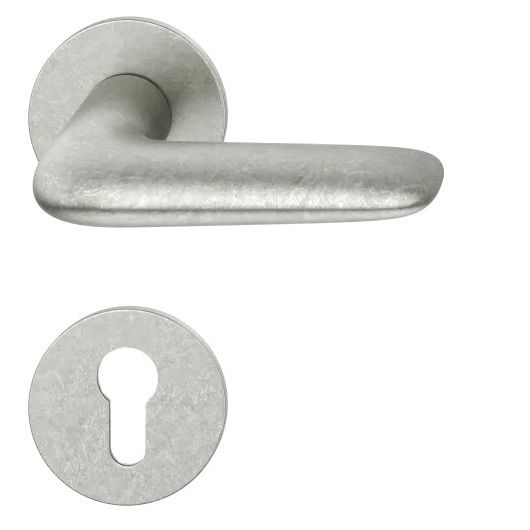 FSB 16 1291 AFL handle/round rose set, PZ, pure aluminium 013
