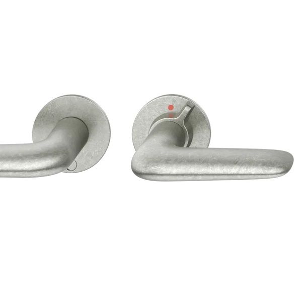 FSB 16 1291 AFL handle/round rose set with built-in WC turn, pure aluminium 013
