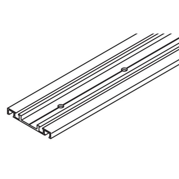 DIVIDO 80 kahekordne põrandarööpmel, kruvitav, perforeeritud, alumiiniumist anodeeritud (hind 1 m)