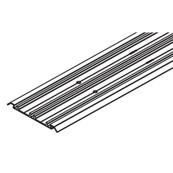 DIVIDO 80 kolmekordne põrandarööpmel, kruvitav, perforeeritud, alumiiniumist anodeeritud (hind 1 m)