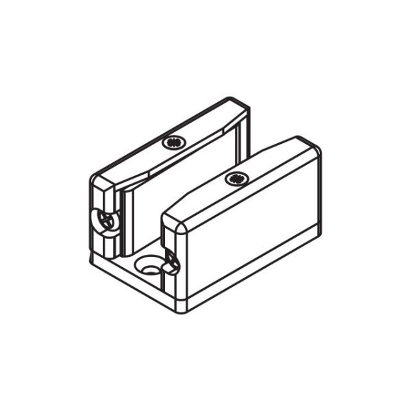Alumine juhik süsteemile Hawa Porta 100 GW/GWF, klaasile 8–12,7 mm, matt kroom