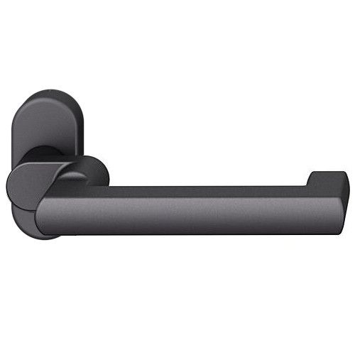 06 1031 profiilraami Ukselink, nihutatud, ovaalne, tuletõkkeustele, alumiinium must gr.ma