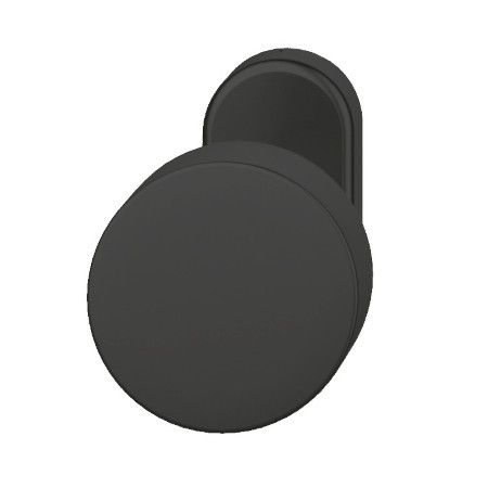 Uksenupp 07 0829 fikseeritud, ovaalsel rosetil, alumiinium S8 must