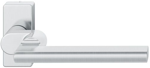 Handle for framed doors 06 1035, without spindle, on square rose, 9 mm, for fire safety doors, st. steel