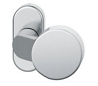 0809 fixed door knob on oval rose, st.steel