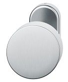 Fixed handle knob 07 0829, on oval rose, stainless steel