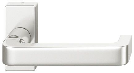 FSB 09 1134 handle for framed fireproof emergency door on square rose, natural aluminium F1