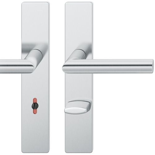 FSB 12 1076 handle set with backplates WC 78mm, stainless steel
