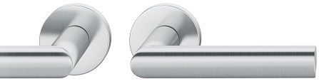 Handle set on round roses BAC, door thickness 39-58 mm, stainless steel matt