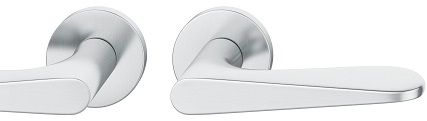Handle set on round roses BAC, door thickness 39-58 mm, stainless steel matt
