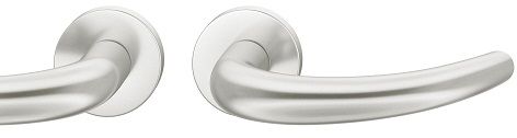 Handle set on round roses BAC, door thickness 39-58 mm, aluminium F1