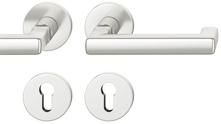 Handle set on round roses PZ, aluminium F1