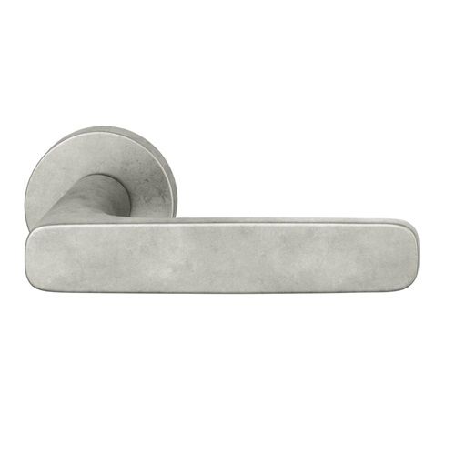 Handle set on round roses BAC, door thickness 39-58 mm, aluminium natural 013