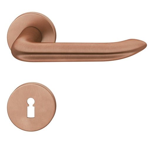 Handle set on round roses BB, bronze