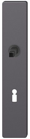 Long backplate FSB 14 1410 ASL BB/72, aluminium black S8 textured matt