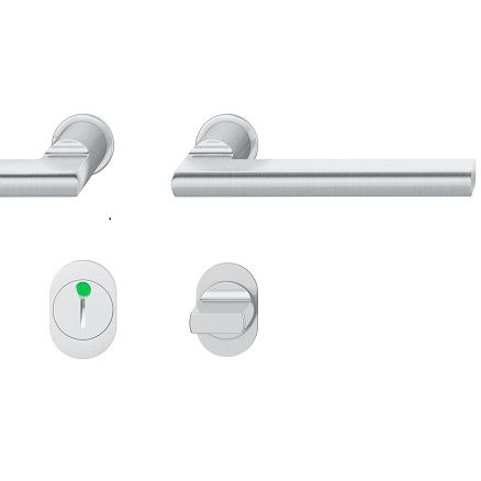 Plug-in handle set WC, stainless steel