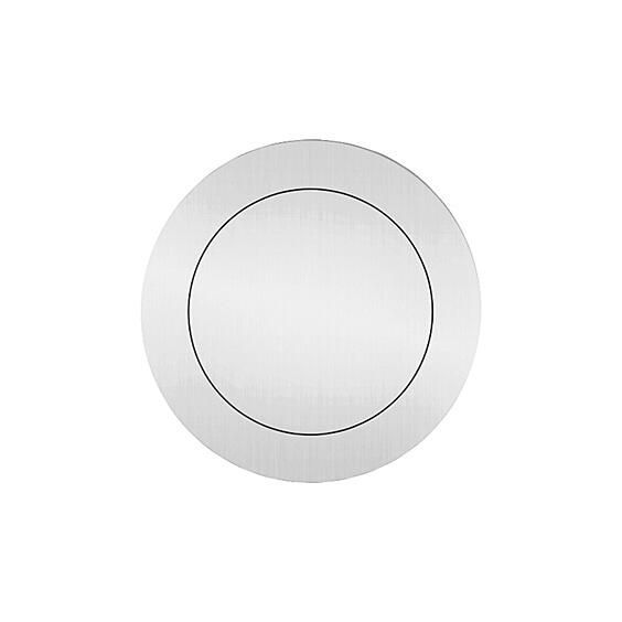 Flush sliding door handle with spring cover, st.steel