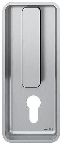 Sliding door handle PZ, rectangular, stainless steel