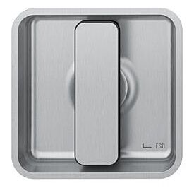 Sliding door handle with WC knob, square, stainless steel