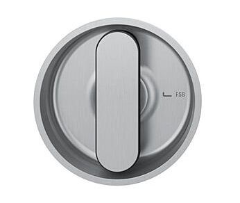 Sliding door handle, non-locking, stainless steel