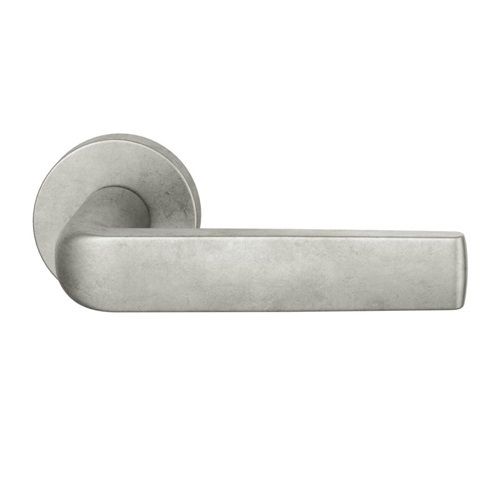 Handle set on round roses BAC, door thickness 39-58 mm, aluminium natural 013