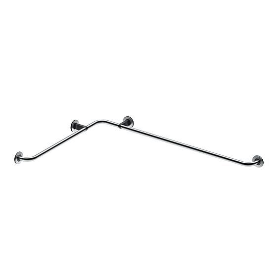 Corner support rail for bathrooms, 750x1125mm, matt stainless steel, right