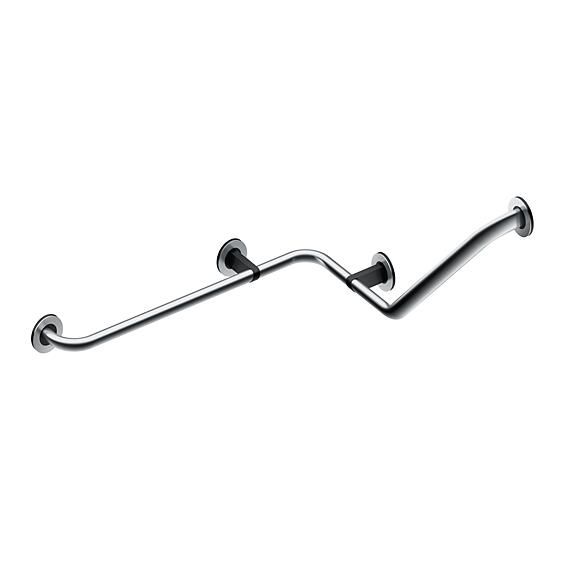 Handrail combination for bathroom 825x675mm, matt stainless steel, right
