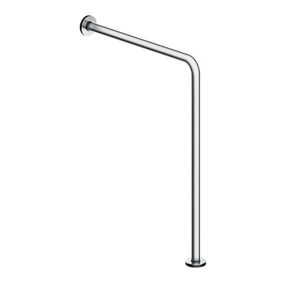 Floor/wall-mounted support rail 700x850mm stainless steel, left