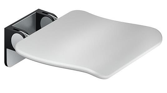 Tip-up shower seat 400x400mm, grey RAL7047