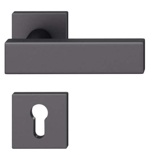 FSB 1003 käepide/nelinurkse roseti komplekt PZ, alumiinium must S8