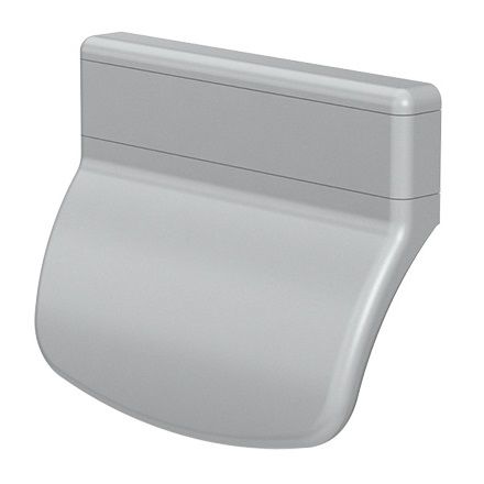 Balcony door handle, light grey RAL 7035