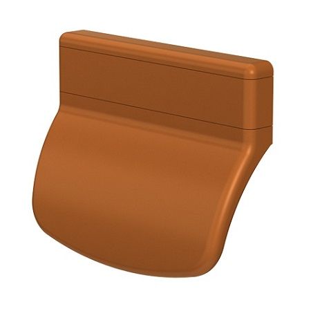 Balcony door handle, clay brown RAL 8003