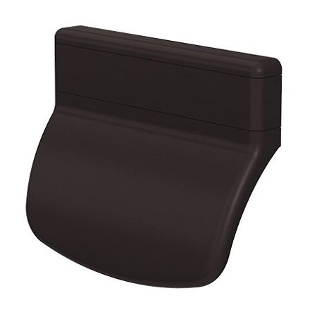 Balcony door handle, brown RAL 8019