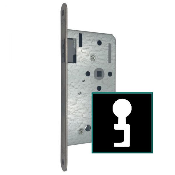 116-1/2-BB 55/72-20 magnetlukk, esiplaat - roostevaba teras, must