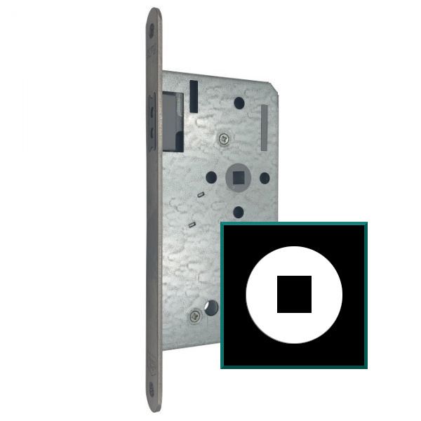 116-1/2-WC 55/78-20 magnetlukk, esiplaat - roostevaba teras, must